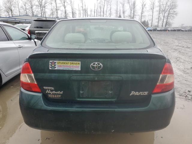 JT2BK18U220046702 - 2002 TOYOTA PRIUS GREEN photo 6