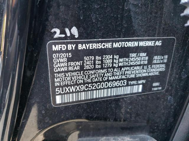 5UXWX9C52G0D69603 - 2016 BMW X3 XDRIVE28I BLACK photo 13