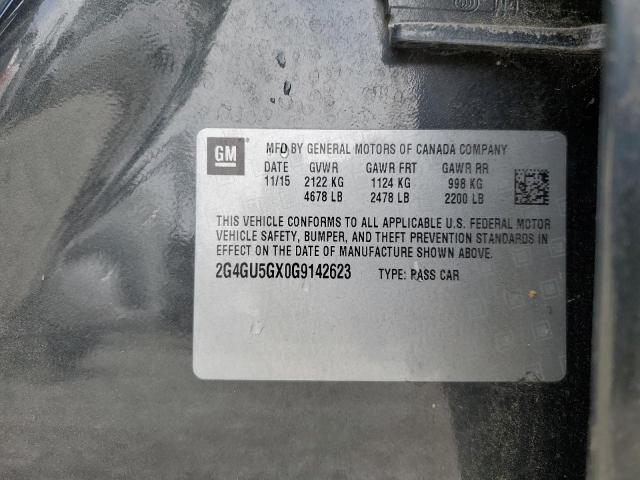 2G4GU5GX0G9142623 - 2016 BUICK REGAL GS Сұр фото 12