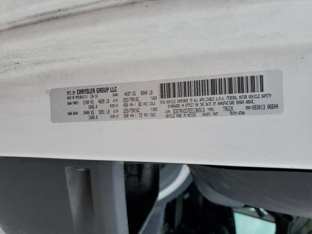 3C6TRVDD7EE130313 - 2014 RAM PROMASTER 2500 HIGH WHITE photo 13
