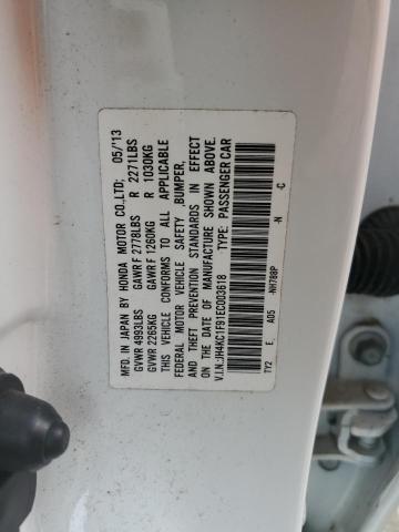 JH4KC1F91EC003618 - 2014 ACURA RLX ADVANCE თეთრი ფოტო 12