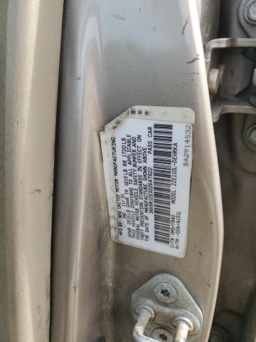 1NXBR12E32Z647822 - 2002 TOYOTA COROLLA CE TAN photo 12