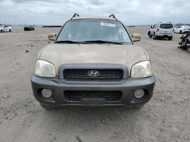 KM8SC13D02U144627 - 2002 HYUNDAI SANTA FE GLS GOLD photo 5