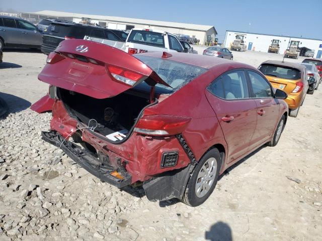 KMHD74LF3HU076221 - 2017 HYUNDAI ELANTRA SE RED photo 3