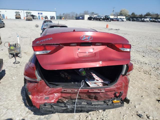 KMHD74LF3HU076221 - 2017 HYUNDAI ELANTRA SE RED photo 6