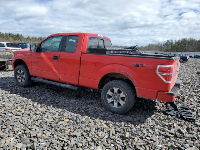 1FTFX1EF2DFD14650 - 2013 FORD F150 SUPER CAB RED photo 2