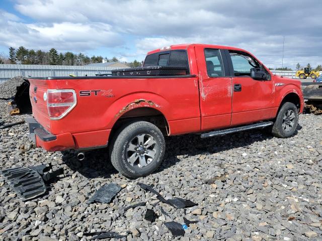 1FTFX1EF2DFD14650 - 2013 FORD F150 SUPER CAB RED photo 3