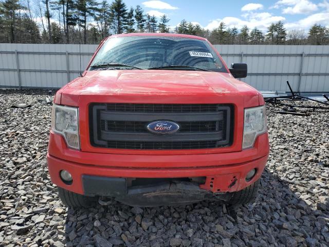 1FTFX1EF2DFD14650 - 2013 FORD F150 SUPER CAB RED photo 5