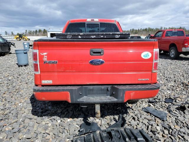 1FTFX1EF2DFD14650 - 2013 FORD F150 SUPER CAB RED photo 6