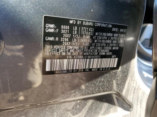 4S4WMAJD1M3445921 - 2021 SUBARU ASCENT LIMITED CHARCOAL photo 14