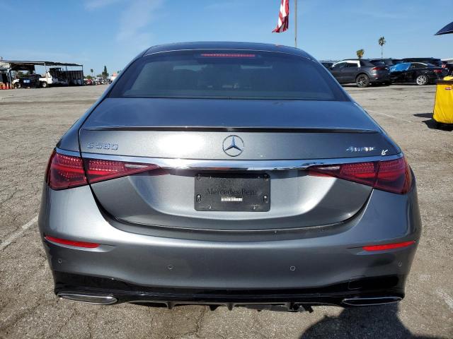 W1K6G7GB3NA068760 - 2022 MERCEDES-BENZ S 580 4MATIC GRAY photo 6