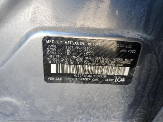 ML32F4FJ6LHF08516 - 2020 MITSUBISHI MIRAGE G4 SE GRAY photo 12