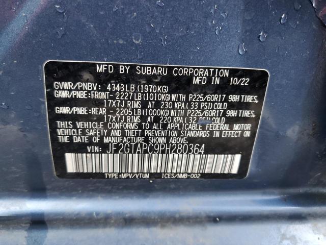 JF2GTAPC9PH280364 - 2023 SUBARU CROSSTREK PREMIUM 蓝色 照片 12