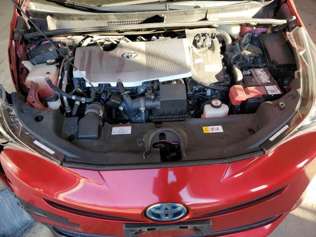 JTDKARFU7H3530741 - 2017 TOYOTA PRIUS RED photo 11