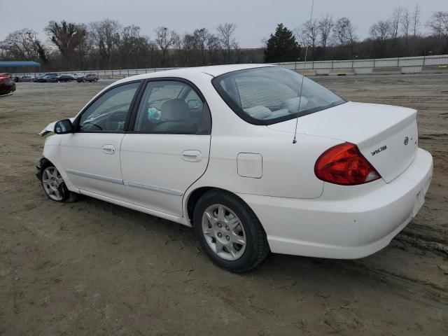 KNAFB121535269146 - 2003 KIA SPECTRA BASE WHITE photo 2