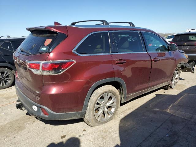 5TDKKRFH1FS082699 - 2015 TOYOTA HIGHLANDER XLE Tünd qırmızı foto 3