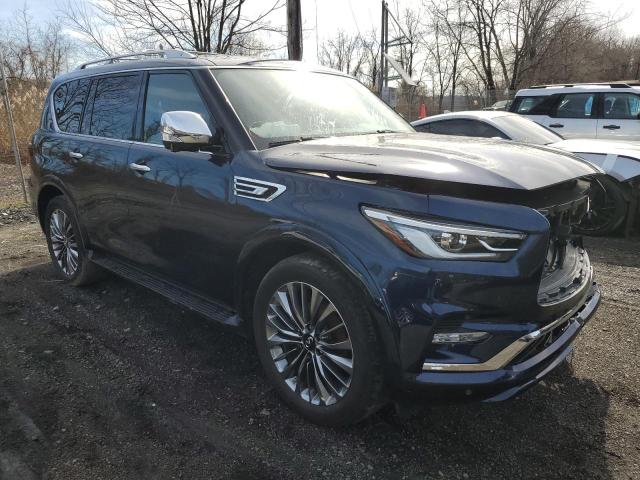 JN8AZ2BCXM9476047 - 2021 INFINITI QX80 SENSORY BLUE photo 4