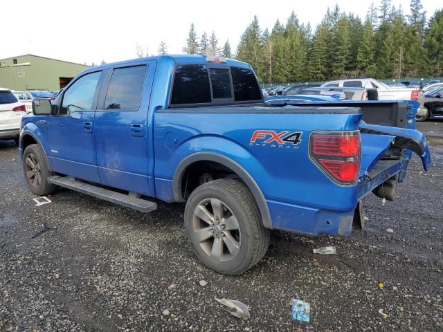 1FTFW1ET3CKD97701 - 2012 FORD F150 SUPERCREW BLUE photo 2