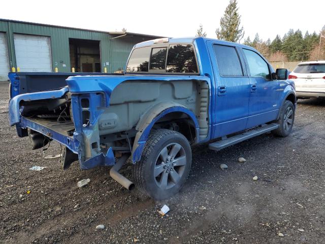 1FTFW1ET3CKD97701 - 2012 FORD F150 SUPERCREW BLUE photo 3