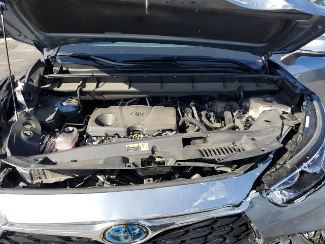 5TDYARAH6MS005165 - 2021 TOYOTA HIGHLANDER HYBRID LIMITED GRAY photo 12