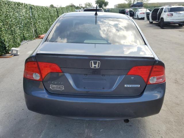 JHMFA362X8S020773 - 2008 HONDA CIVIC HYBRID GRAY photo 6