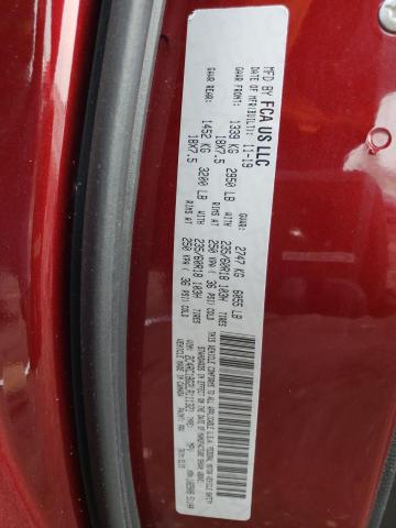 2C4RC1BG2LR111321 - 2020 CHRYSLER PACIFICA TOURING L მუქწითელი ფოტო 12