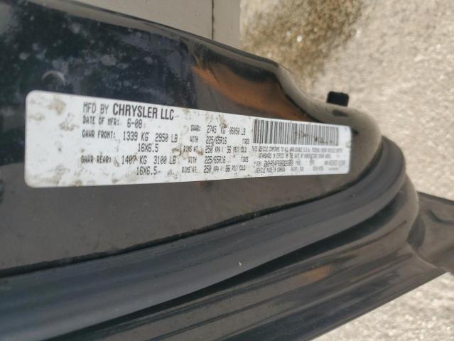 2A8HR54P68R826889 - 2008 CHRYSLER TOWN & COU TOURING BLACK photo 12