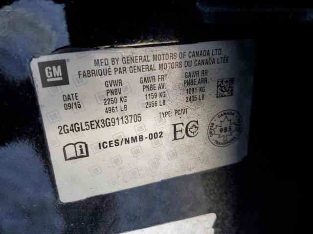 2G4GL5EX3G9113705 - 2016 BUICK REGAL 黑色 照片 12