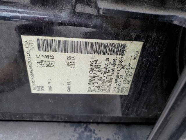 1N4AL2AP6BN413586 - 2011 NISSAN ALTIMA BASE BLACK photo 12