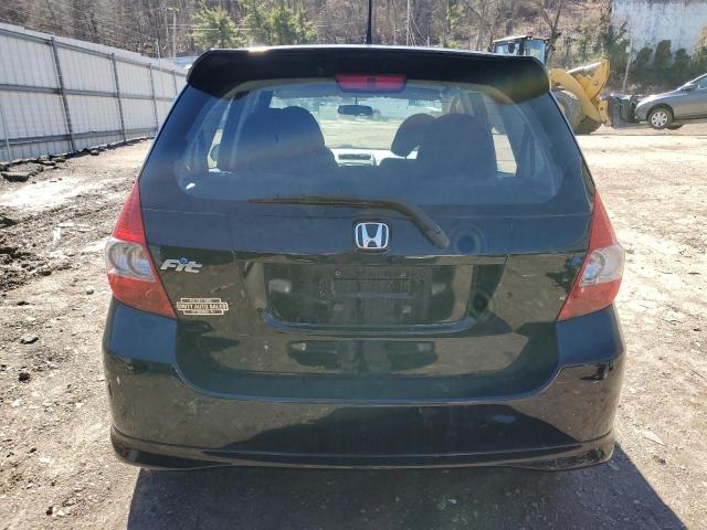 JHMGD386X8S049976 - 2008 HONDA FIT SPORT BLACK photo 6