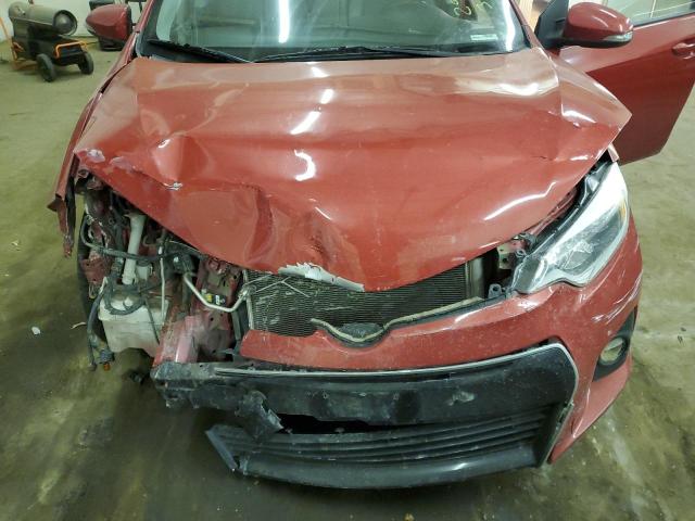 2T1BURHE4FC285320 - 2015 TOYOTA COROLLA L RED photo 11