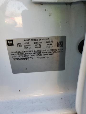 1G11C5SA5DF342179 - 2013 CHEVROLET MALIBU 1LT Biały zdjęcie 13