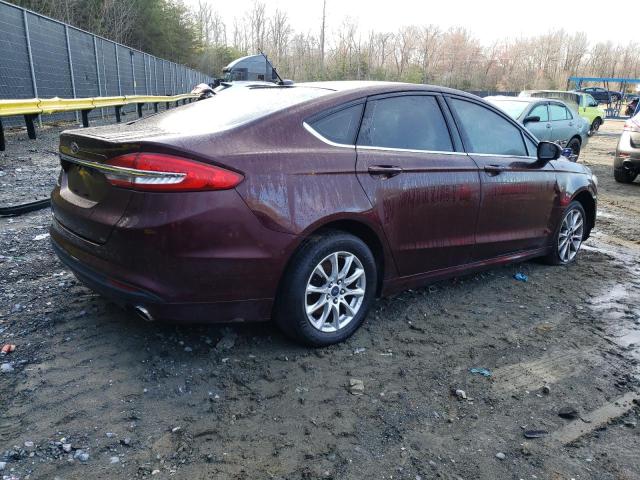 3FA6P0G75HR199007 - 2017 FORD FUSION S BURGUNDY photo 3