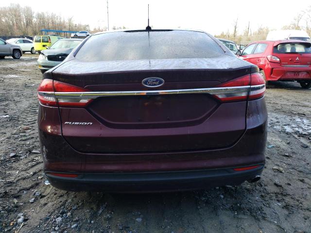 3FA6P0G75HR199007 - 2017 FORD FUSION S BURGUNDY photo 6