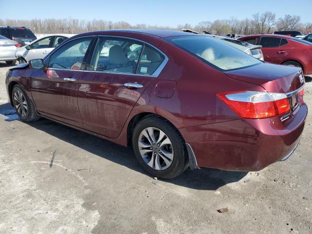 1HGCR2F3XDA120910 - 2013 HONDA ACCORD LX BURGUNDY photo 2