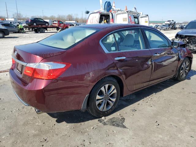 1HGCR2F3XDA120910 - 2013 HONDA ACCORD LX BURGUNDY photo 3