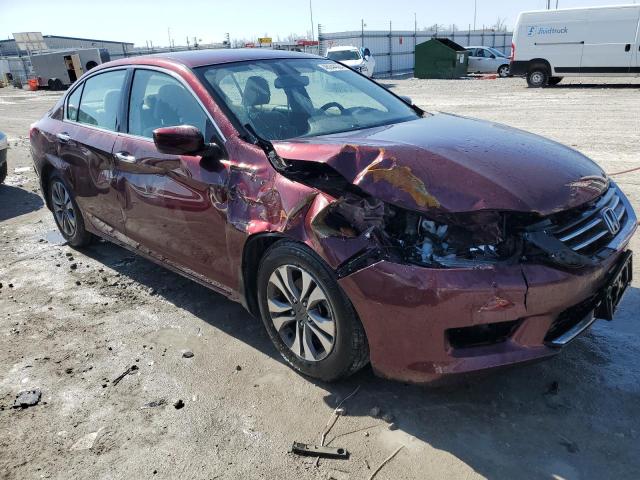 1HGCR2F3XDA120910 - 2013 HONDA ACCORD LX BURGUNDY photo 4