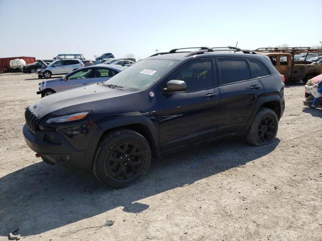 1C4PJMBB1GW227819 - 2016 JEEP CHEROKEE TRAILHAWK BLUE photo 1