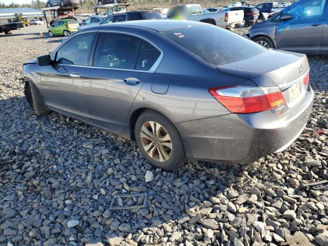 1HGCR2F31EA042695 - 2014 HONDA ACCORD LX GRAY photo 2