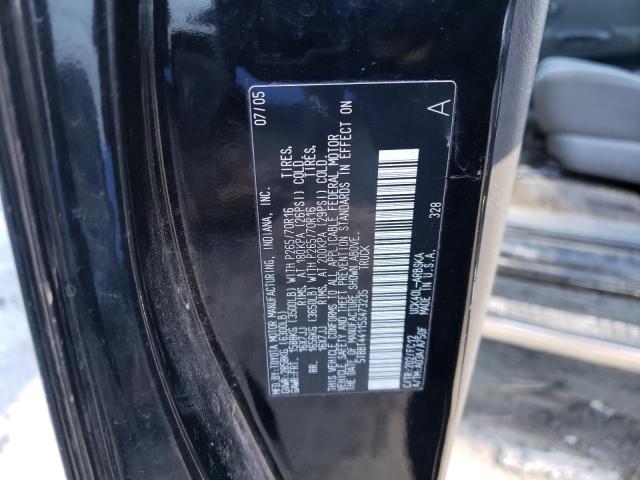 5TBBT44115S473235 - 2005 TOYOTA TUNDRA ACCESS CAB SR5 BLACK photo 12