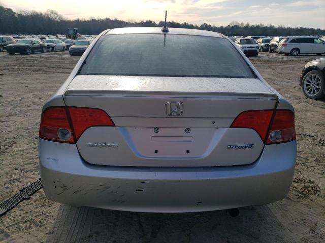 JHMFA36257S010523 - 2007 HONDA CIVIC HYBRID SILVER photo 6