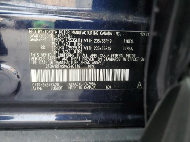 2T3A1RFV9MW246118 - 2021 TOYOTA RAV4 XLE PREMIUM BLUE photo 14