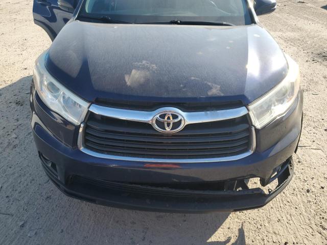 5TDKKRFH0GS159001 - 2016 TOYOTA HIGHLANDER XLE 蓝色 照片 12