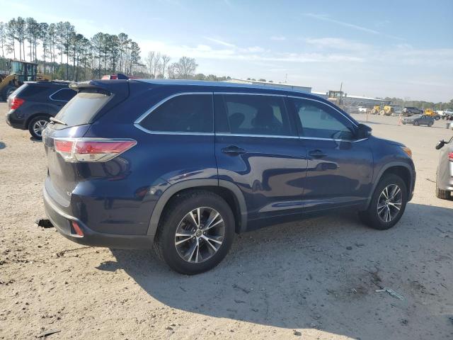 5TDKKRFH0GS159001 - 2016 TOYOTA HIGHLANDER XLE 蓝色 照片 3