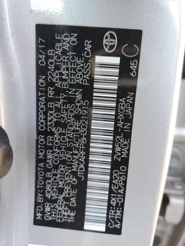 JTDKARFP8H3021915 - 2017 TOYOTA PRIUS PRIM ნაცრისფერი ფოტო 13