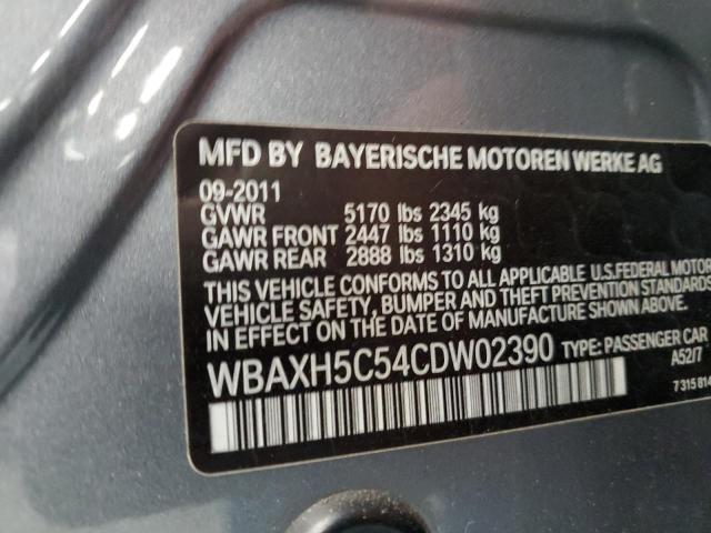 WBAXH5C54CDW02390 - 2012 BMW 528 XI SILVER photo 12