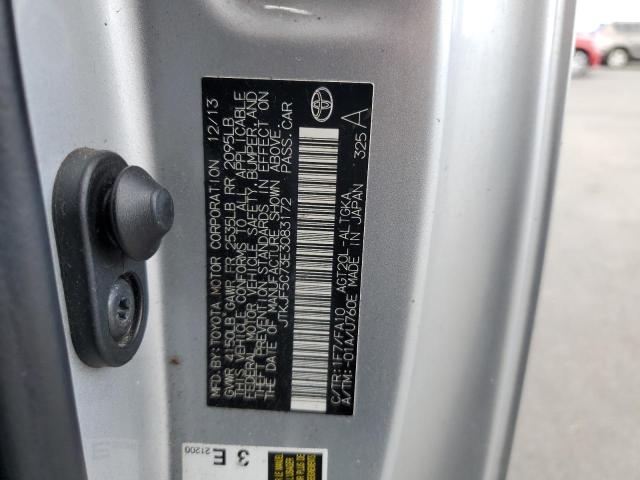 JTKJF5C73E3083172 - 2014 TOYOTA SCION TC 银色 照片 12