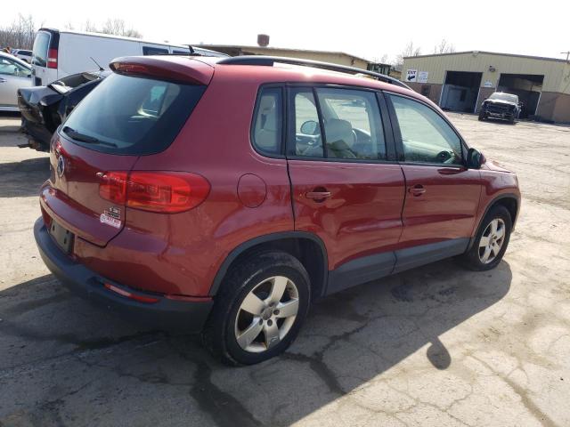 WVGBV7AX0GW043979 - 2016 VOLKSWAGEN TIGUAN S RED photo 3