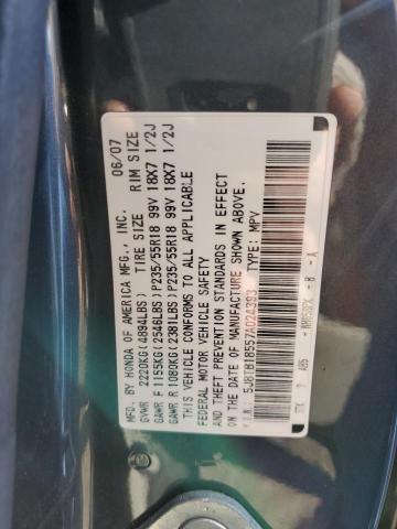 5J8TB18557A024393 - 2007 ACURA RDX TECHNOLOGY CHARCOAL photo 12