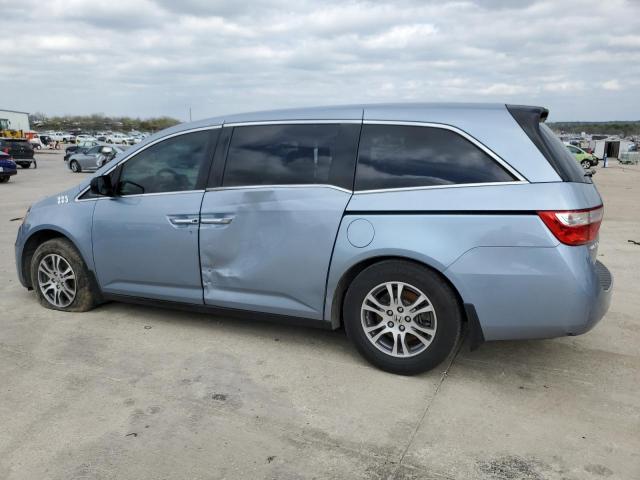 5FNRL5H61BB005345 - 2011 HONDA ODYSSEY EXL BLUE photo 2